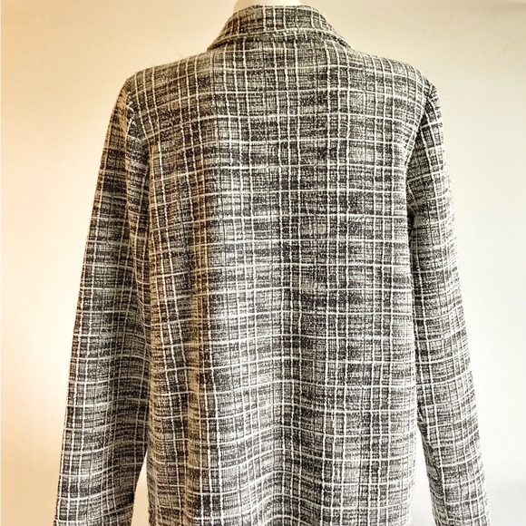 Emily Daniels Black White 44% Cotton 42% Polyester Zipper Closure Jacket size M - Picture 7 of 13